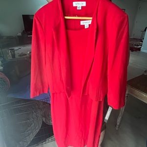 Danilo red dress and jacket set size 16